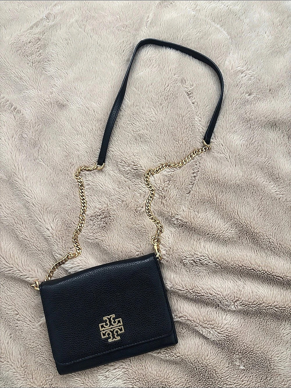 Tory Burch Robinson Chain Wallet Black Crossbody - Picture 2 of 4